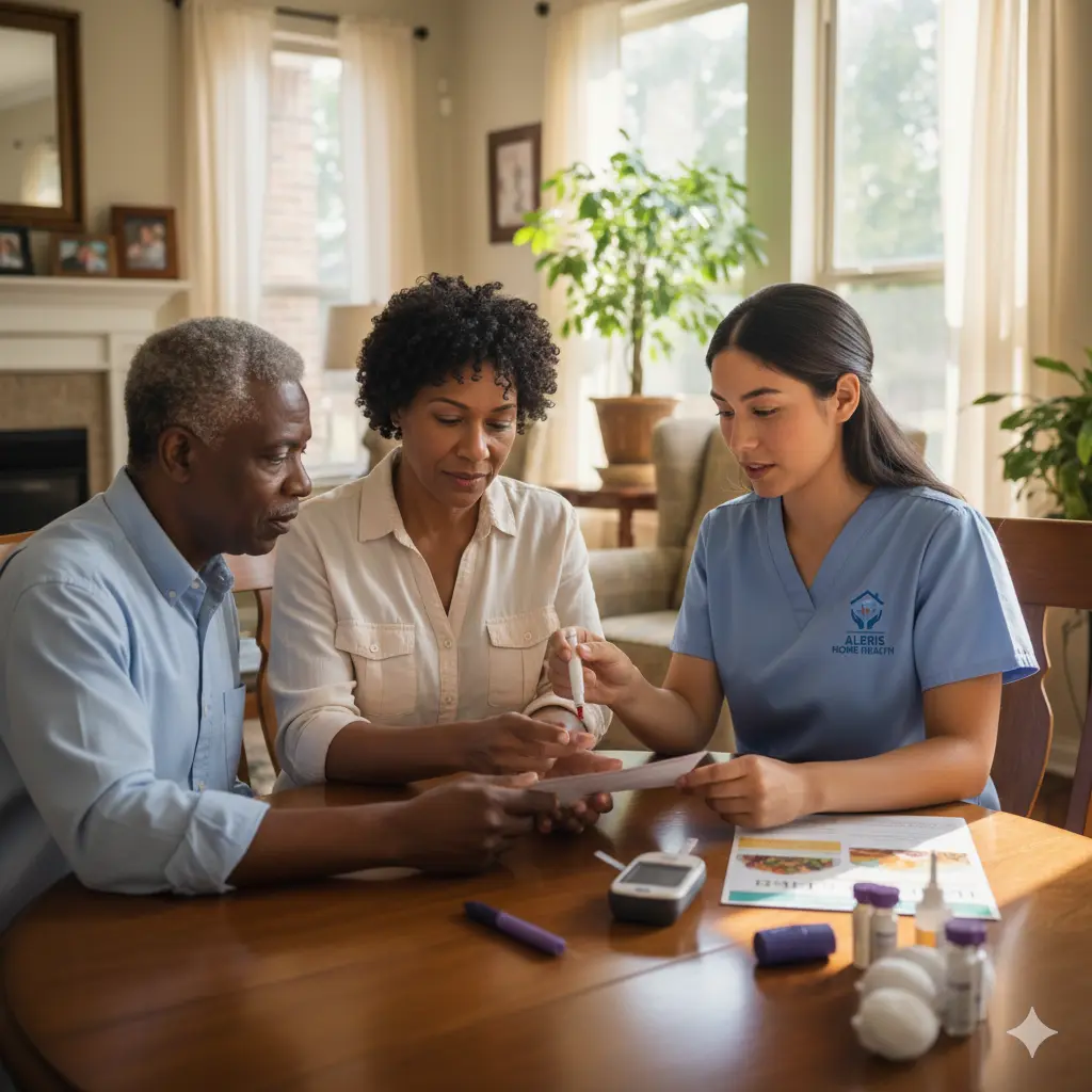 Insulin teaching session for diabetes care at home in Houston